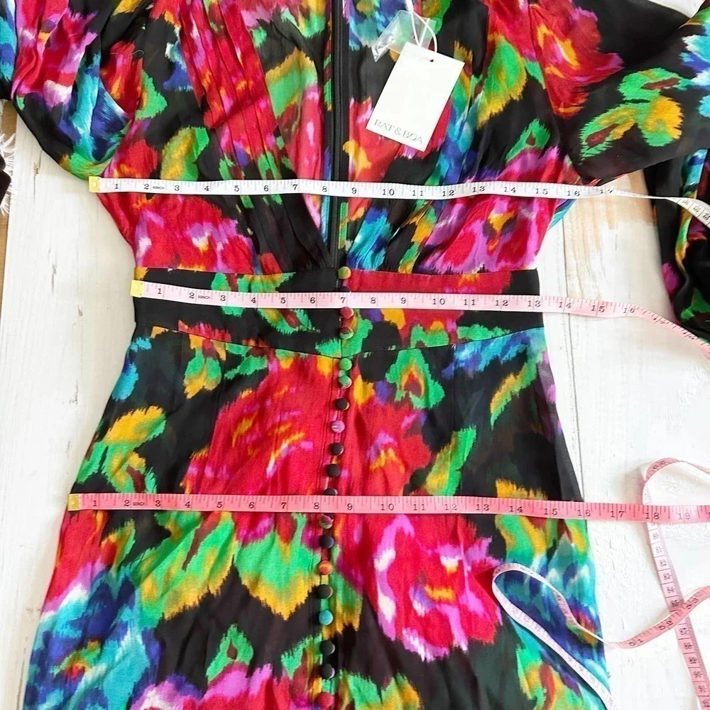 Rat & Boa Ferreira Floral Print Maxi Dress Size Small